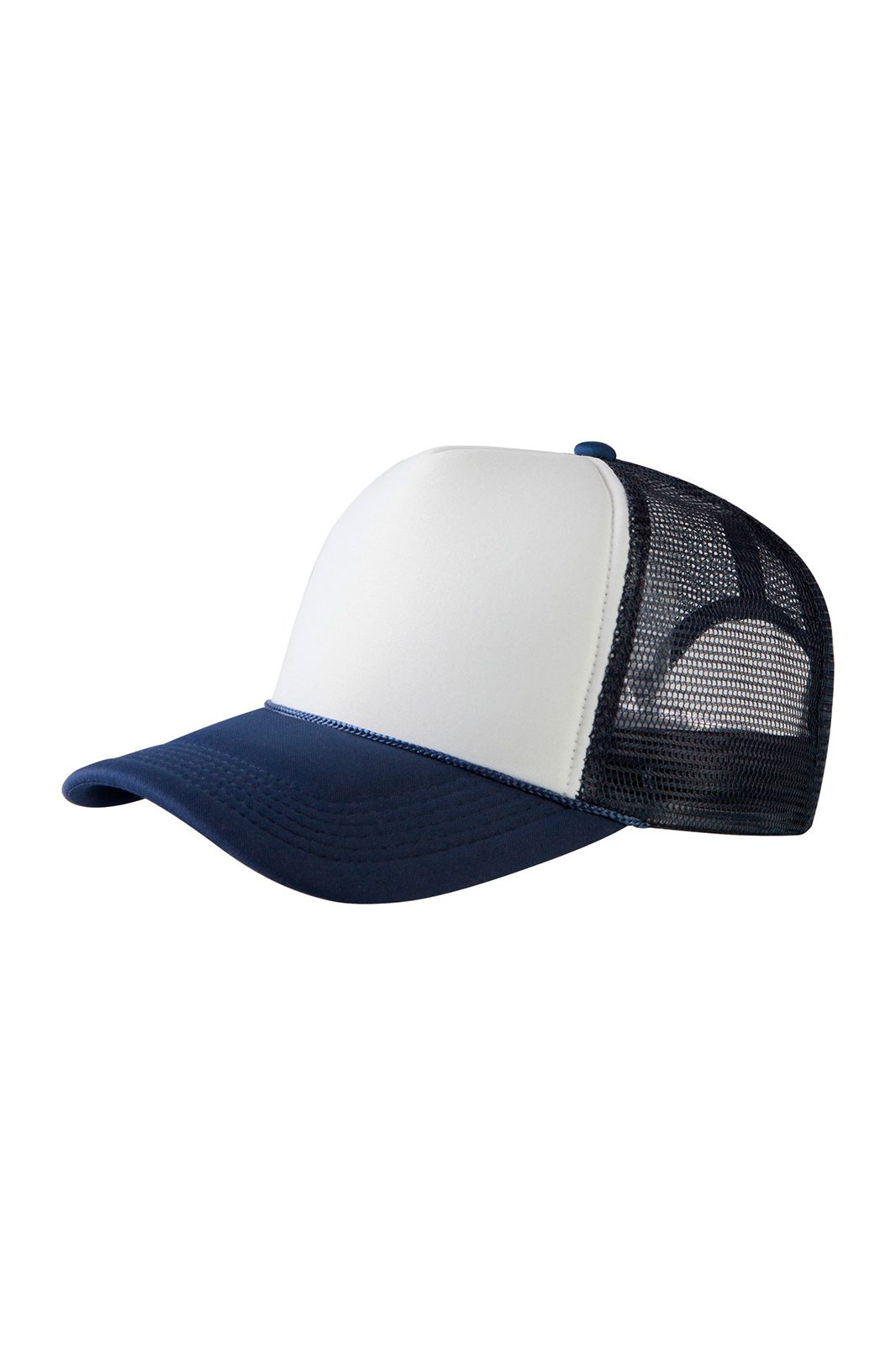 Baseballkasket Trucker High Profile Marineblå/Hvid