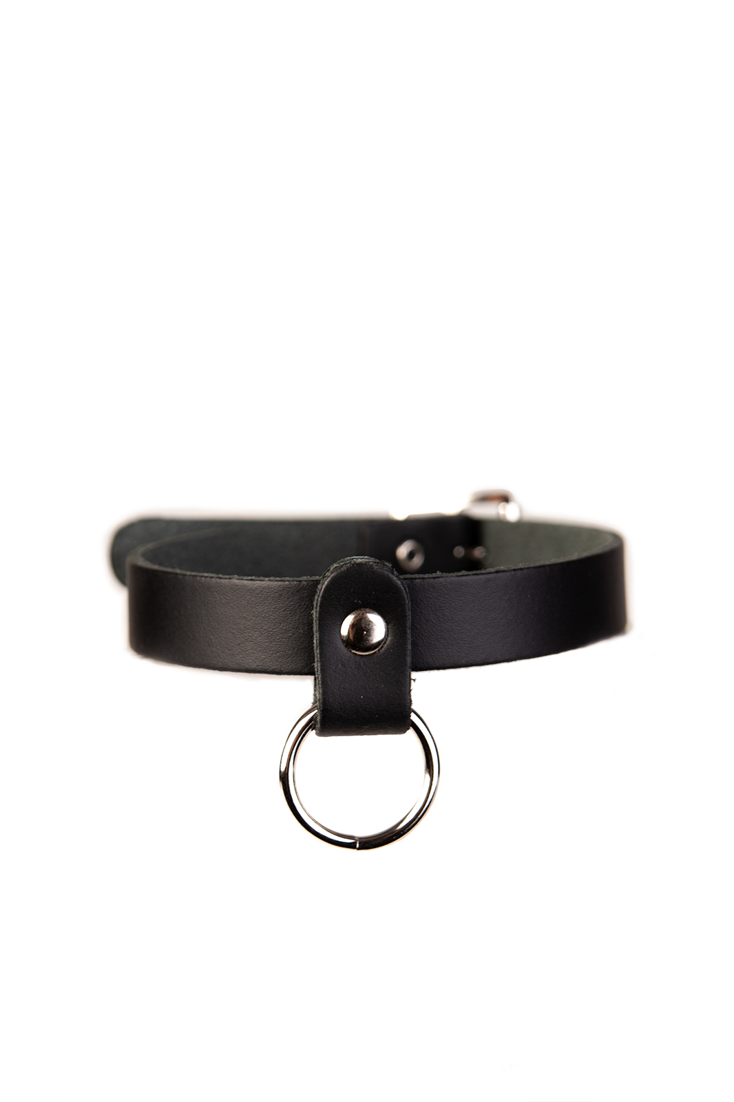 1 række lille ring læder choker