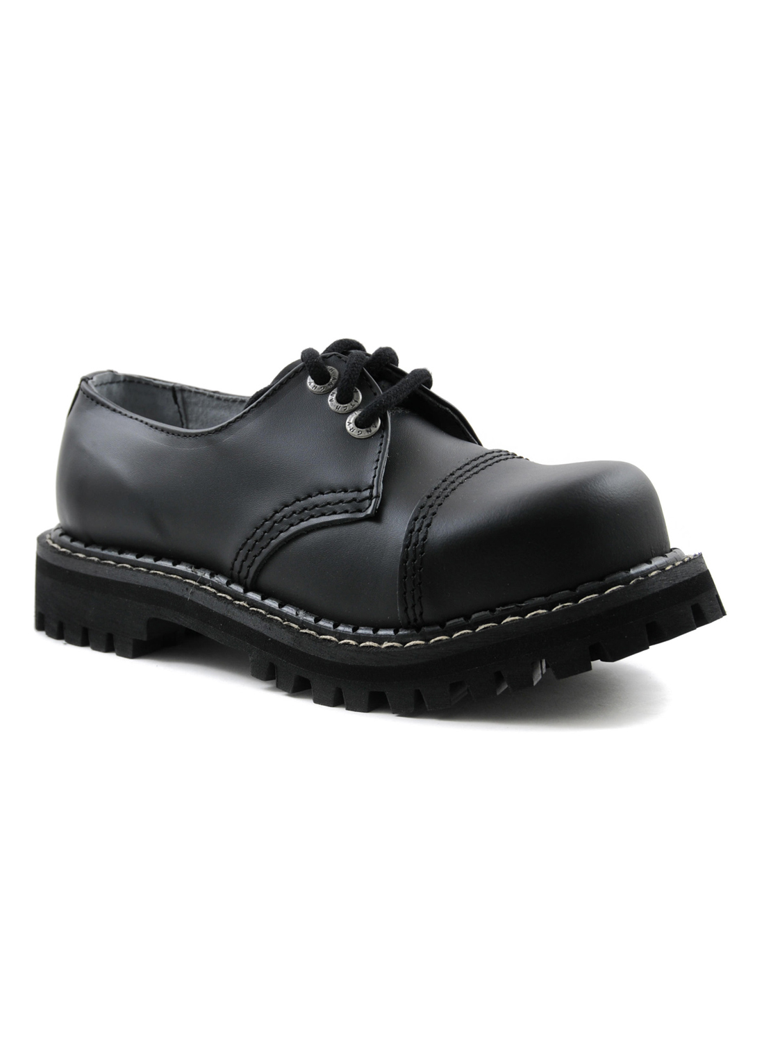 Angry Itch 3-øjede ståltåstøvler i læder