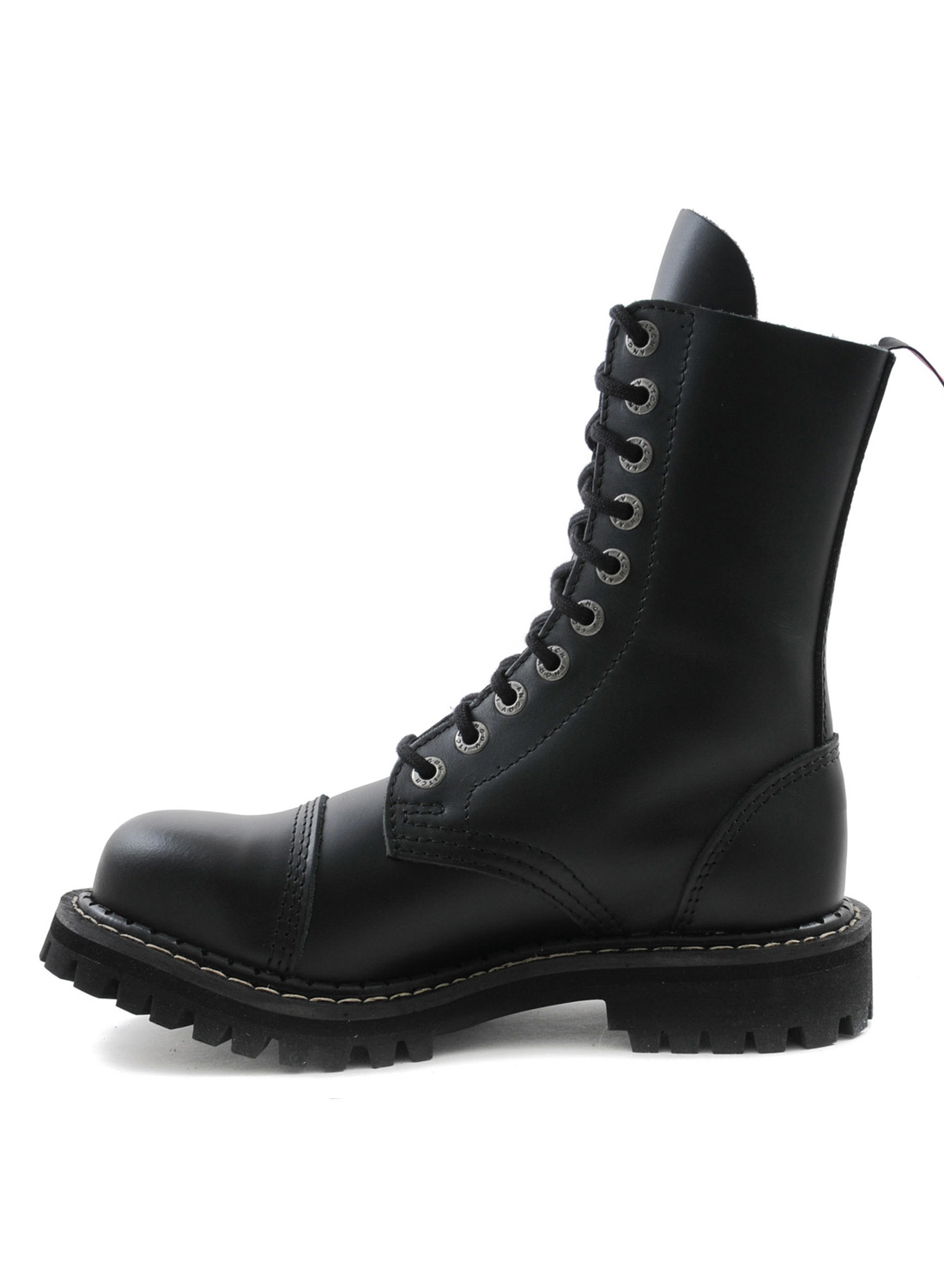 10 Eye Steel Toe Boots Læder Sort - Billede 2