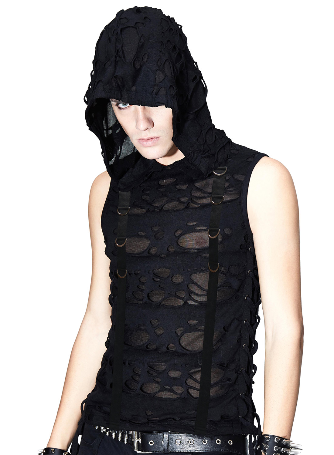 Ærmeløs hættetrøje Night shadow hættetrøje sort