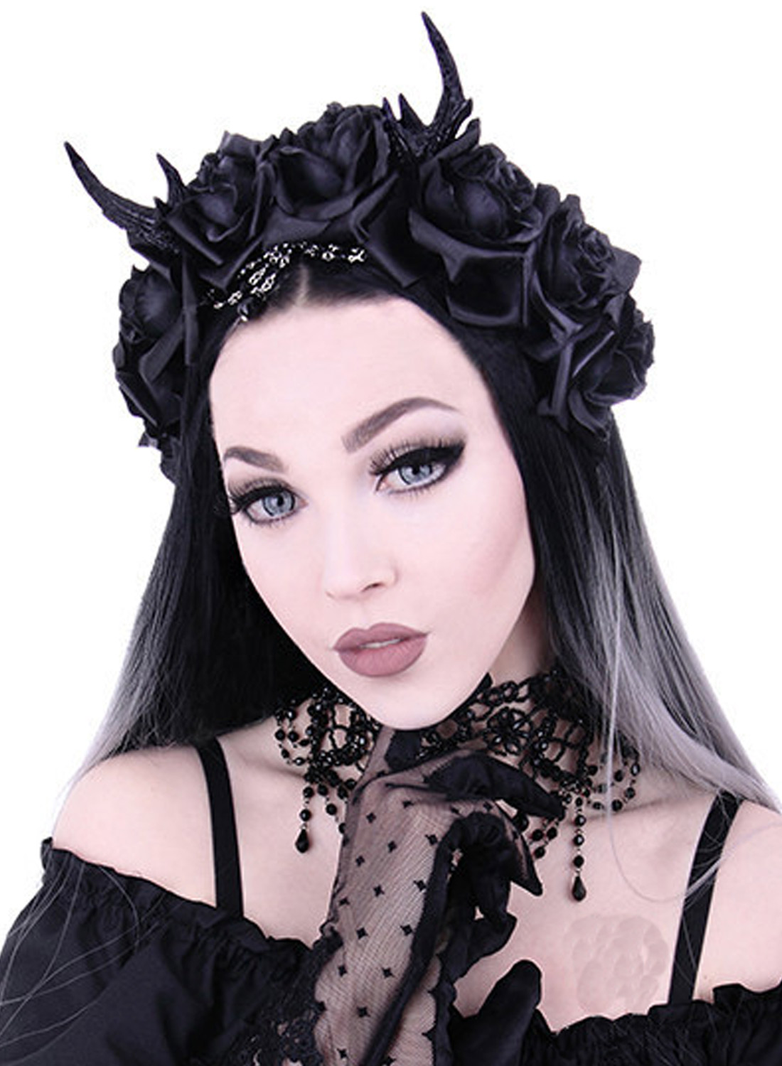 Hjortegevir Roser Pandebånd