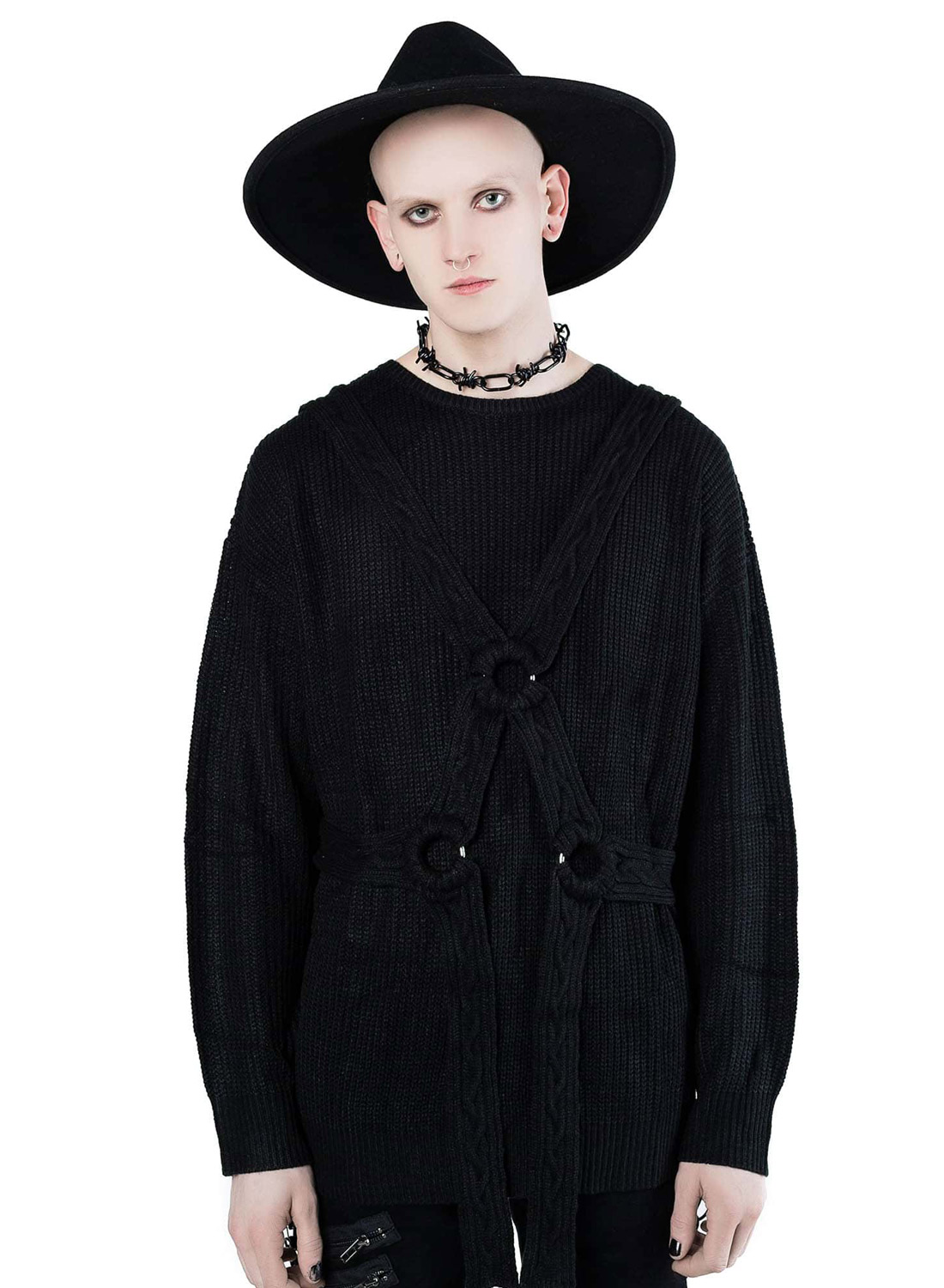 Killstar Pythia Strik Sweater Sort
