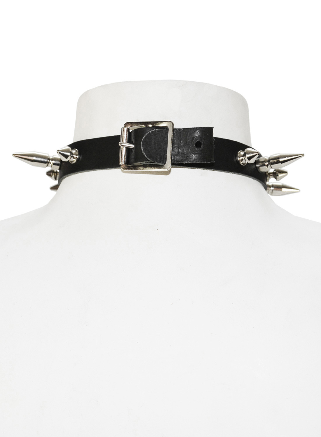 Lilith Pentagram Spike Læder Choker