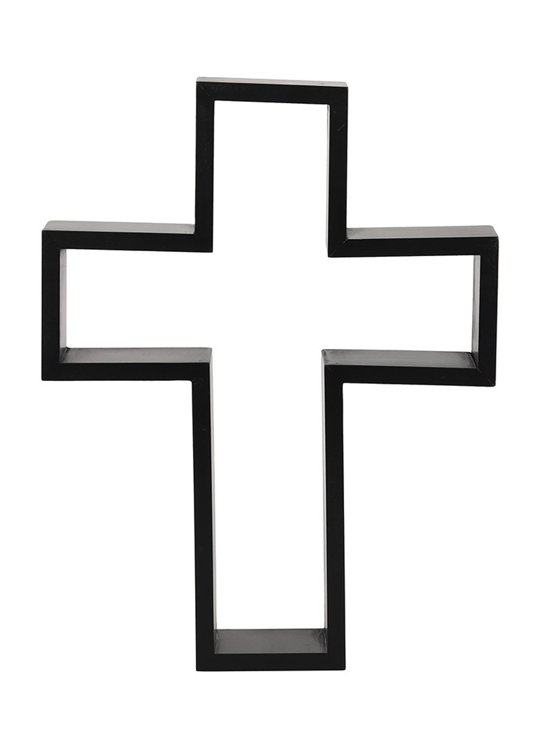 Sort krucifix væghylde