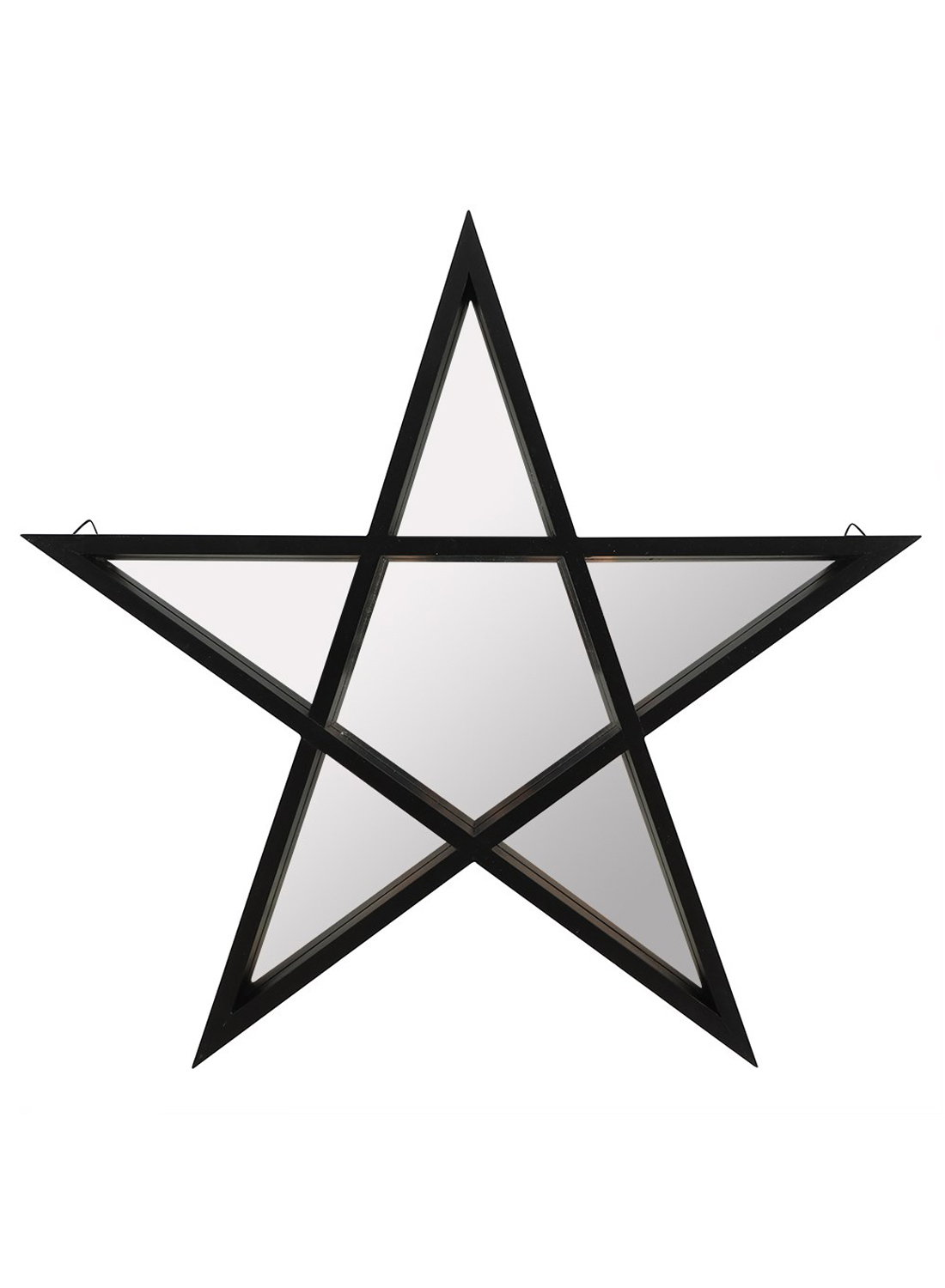 Sort pentagram spejlhylde