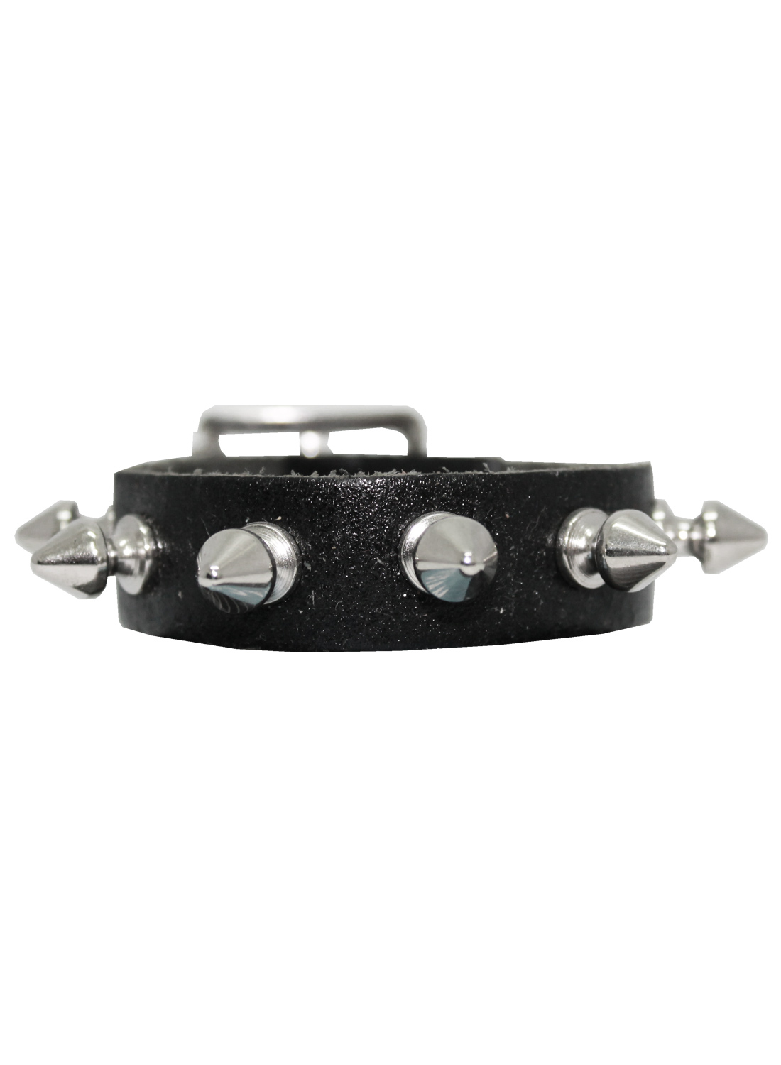 1 række spike-studs læderarmbånd