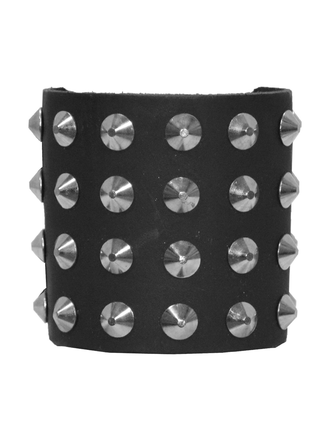 4-rækket Con Studs læderarmbånd