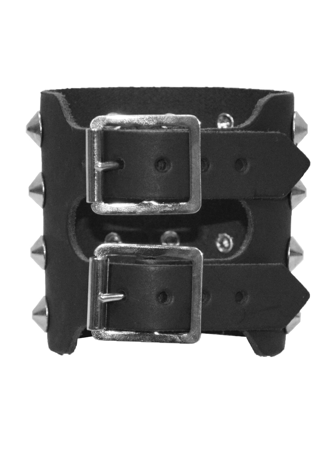4-rækket Con Studs læderarmbånd