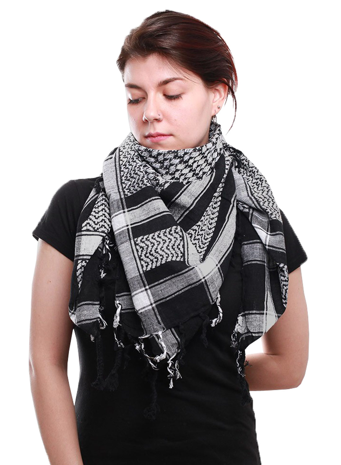 Keffiyeh Sort og hvid
