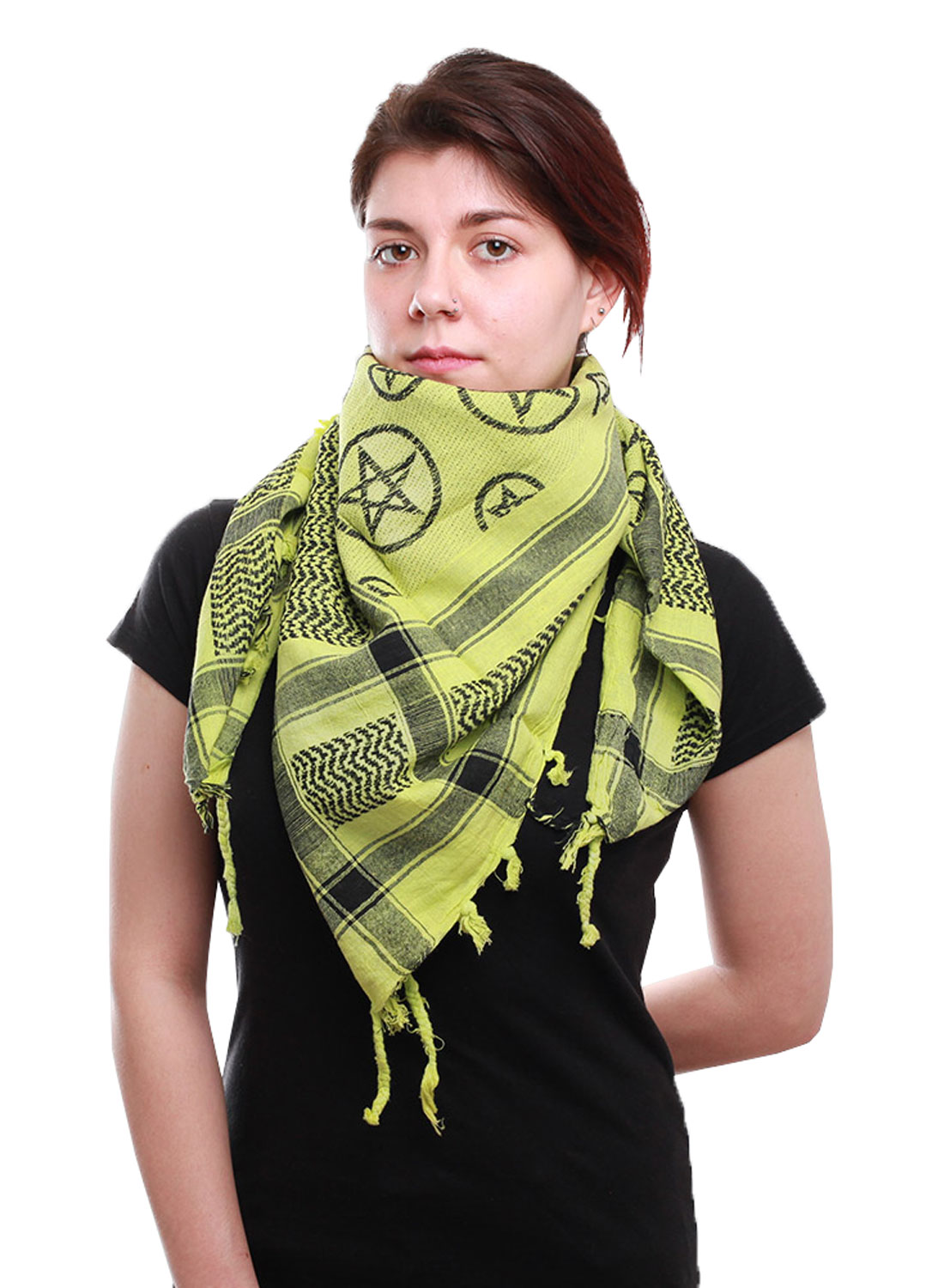 Keffiyeh Limegrøn Pentagram