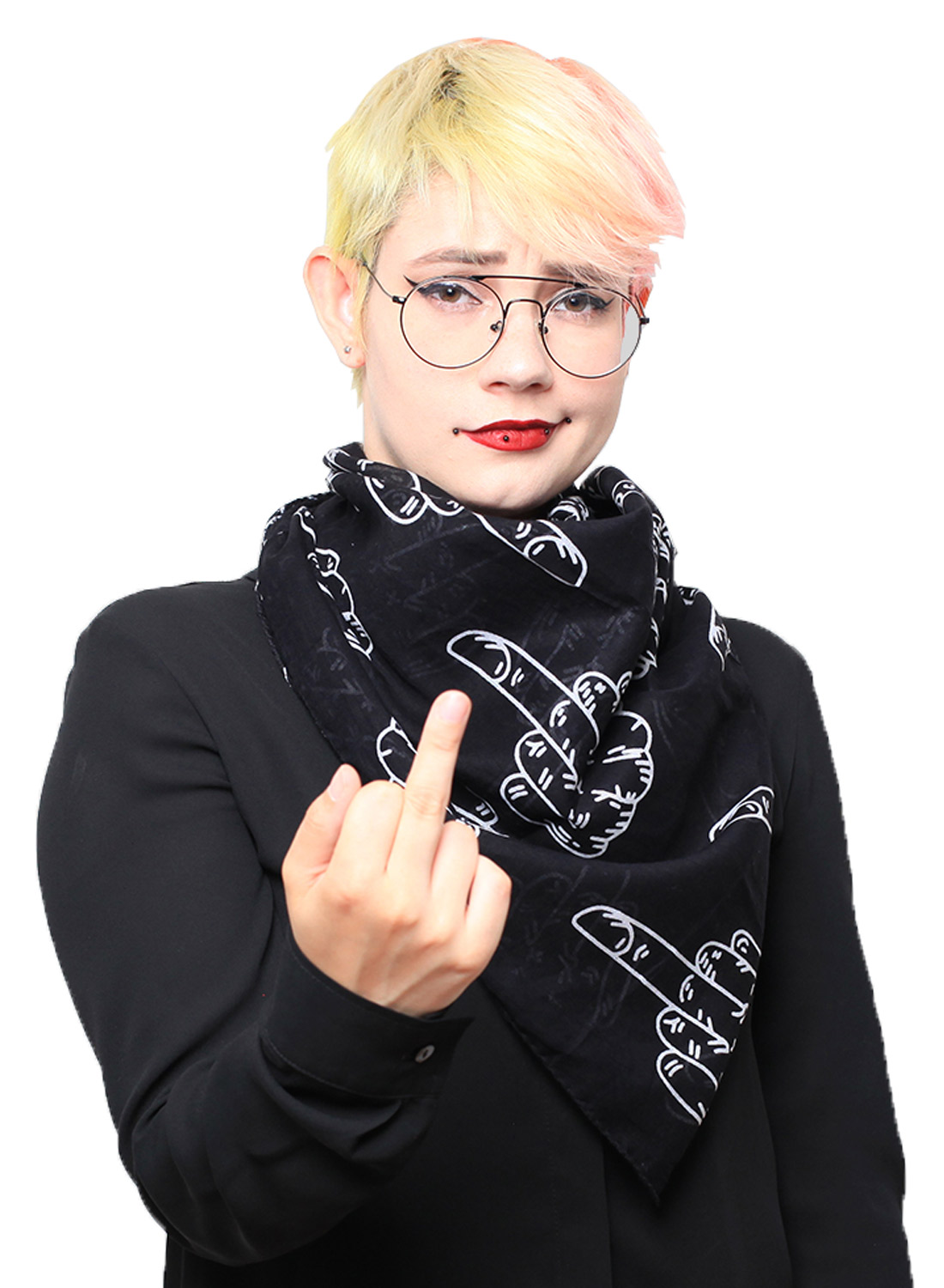 F*CK Off Tørklæde Sort