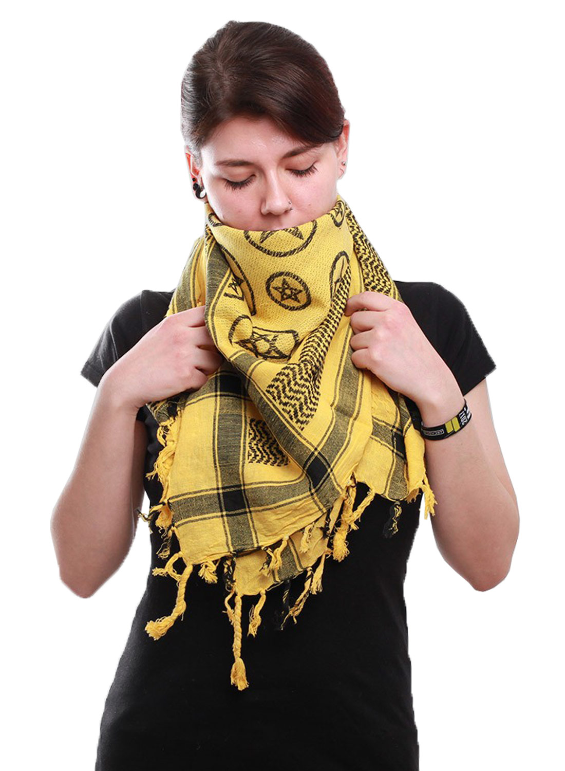 Keffiyeh Gule Pentagrammer