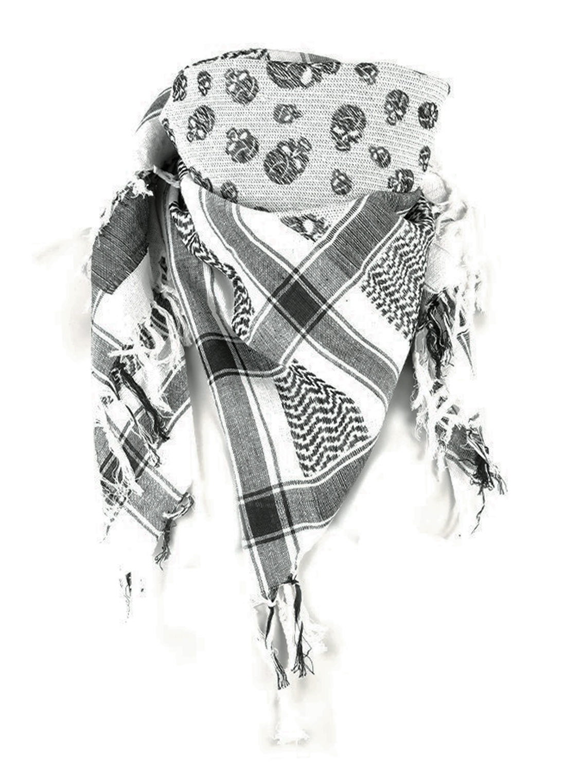 Keffiyeh Hvide Sorte Kranier