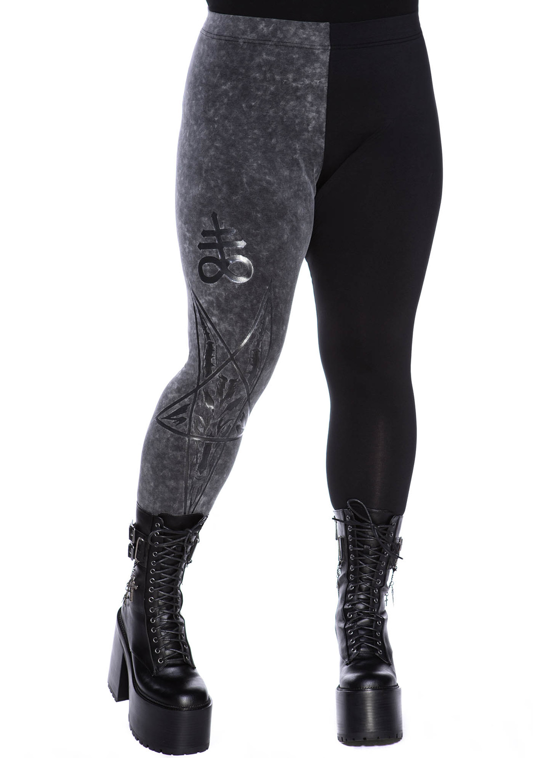 Killstar leggings til hekse med to ansigter - Billede 2