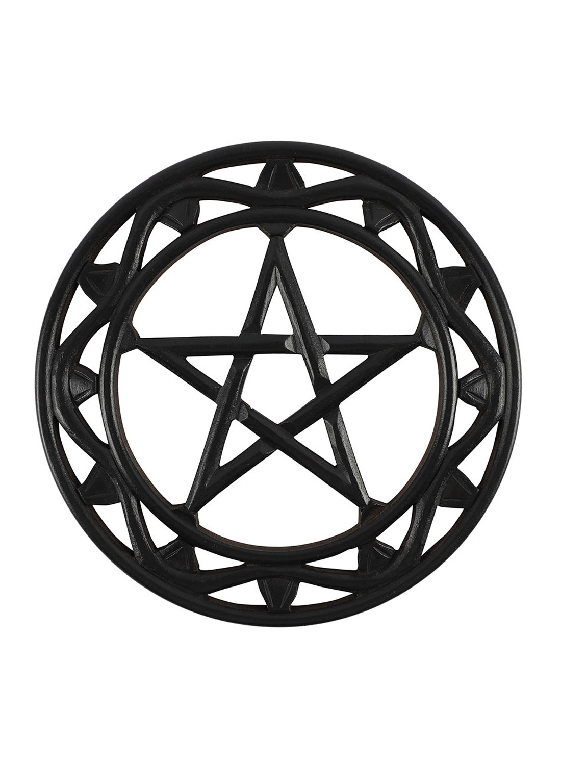Sort træ pentagram vægkunst