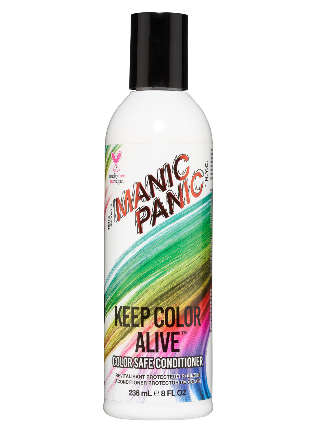 Manic Panics Keep Color Alive Conditioner er et dyrevenligt, vegansk og parabenfrit hårplejeprodukt.