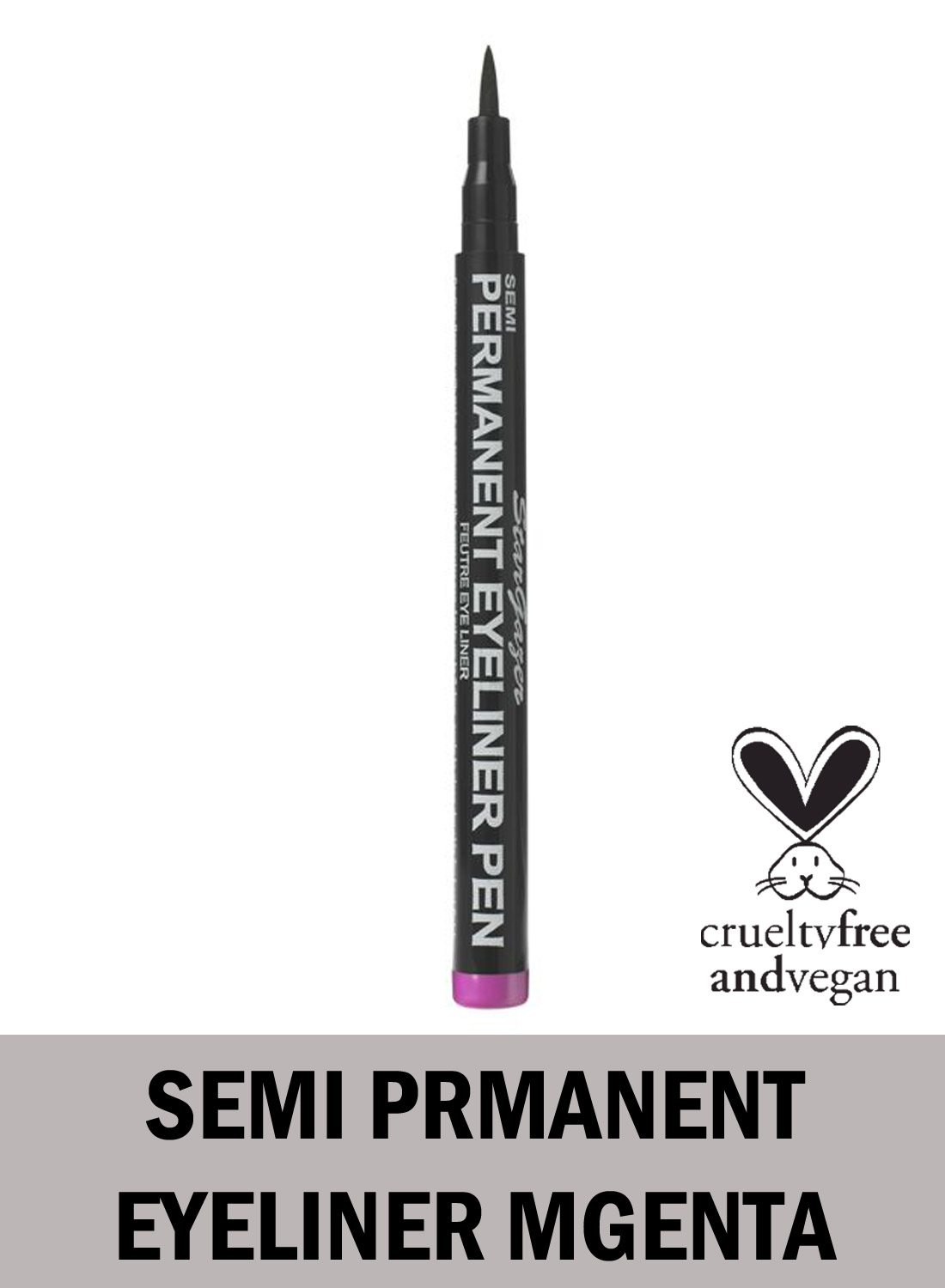 Semi-permanent eyeliner magenta