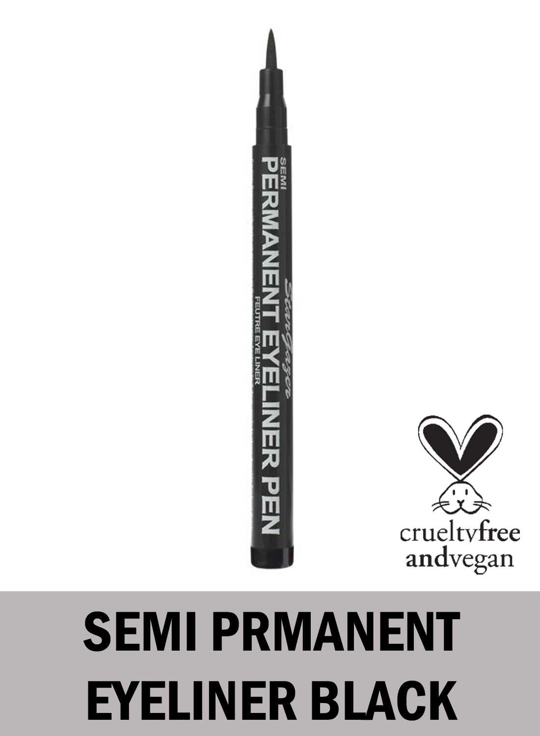 Semi-permanent eyeliner sort