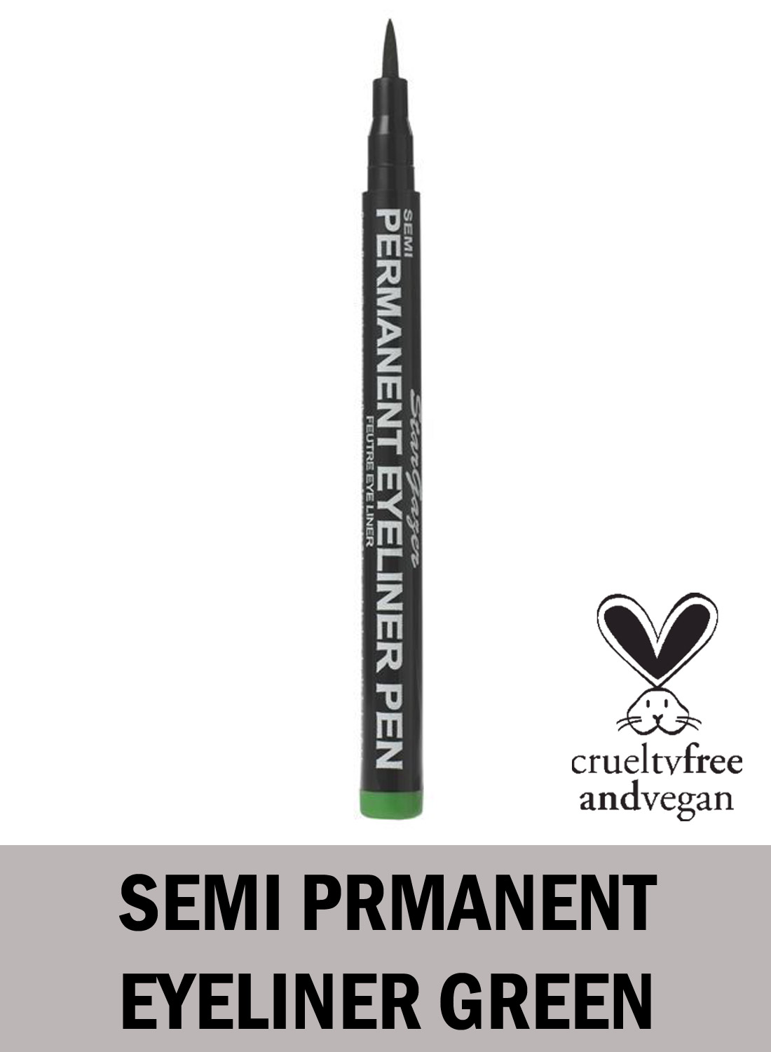 Semi-permanent eyeliner grøn