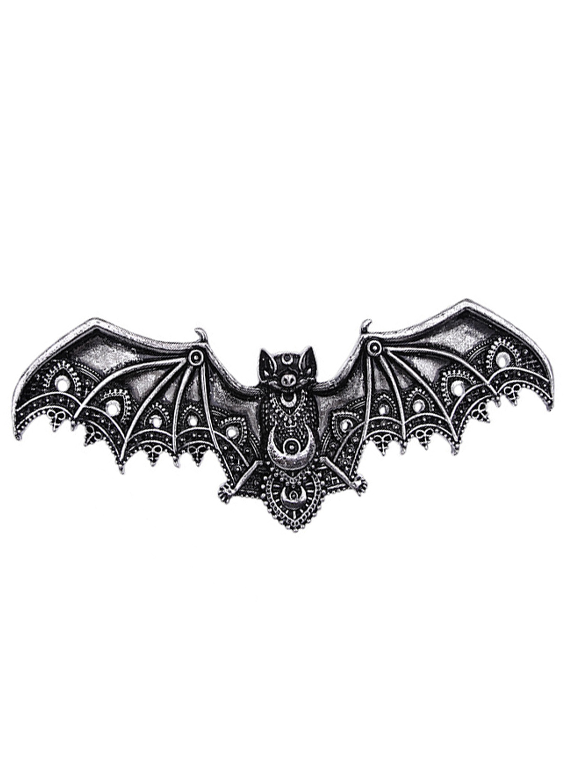 Hårspænde i blonder og flagermus