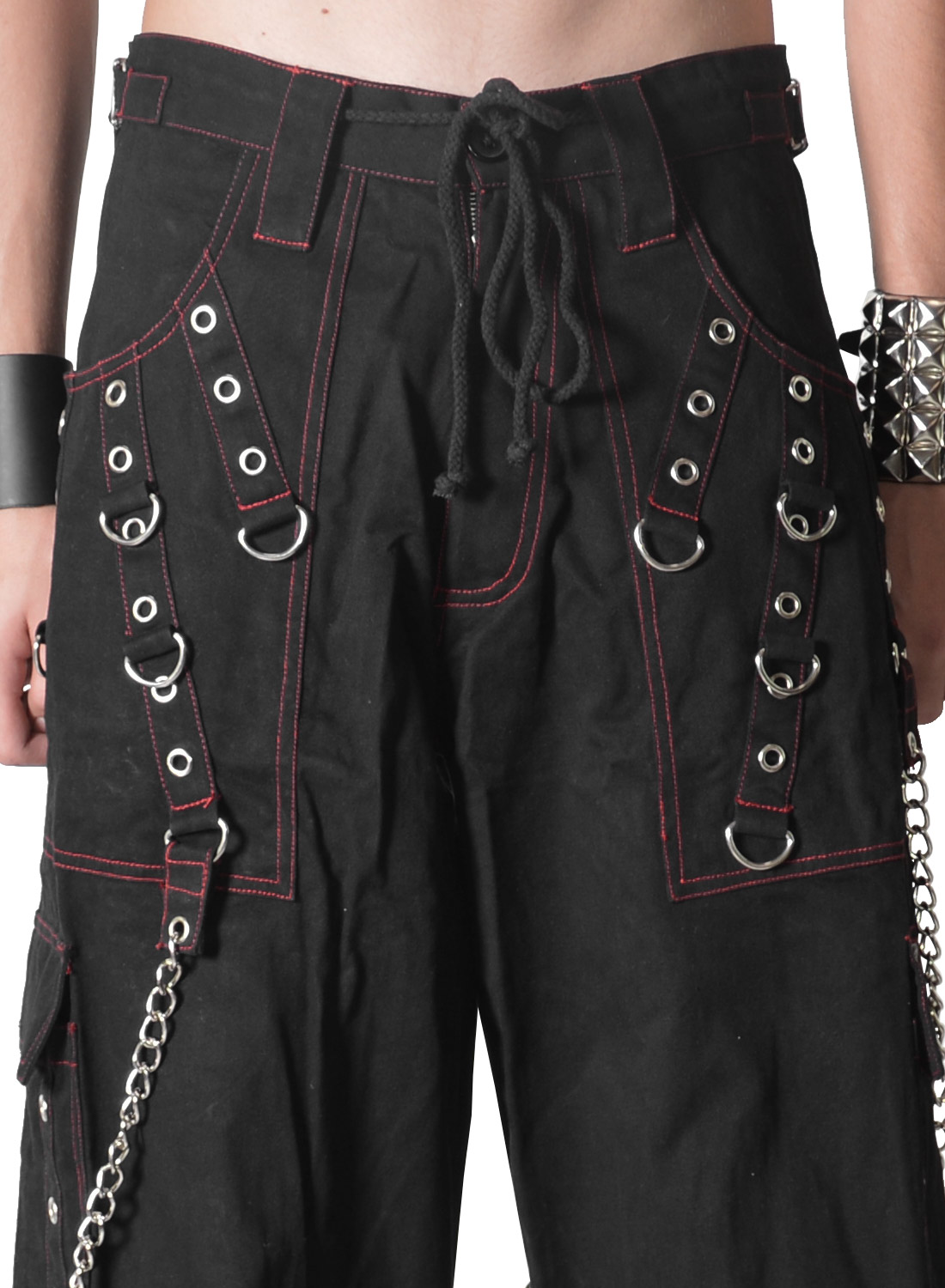 Bukser med metalkant, rød - Billede 11