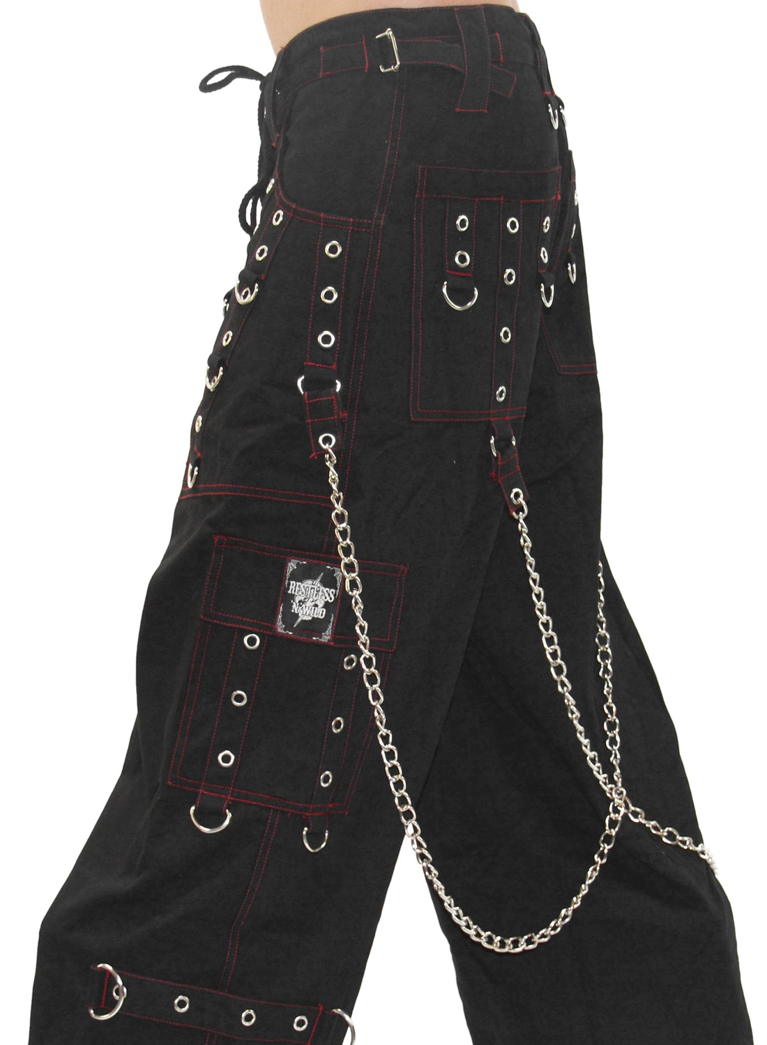 Bukser med metalkant, rød - Billede 9