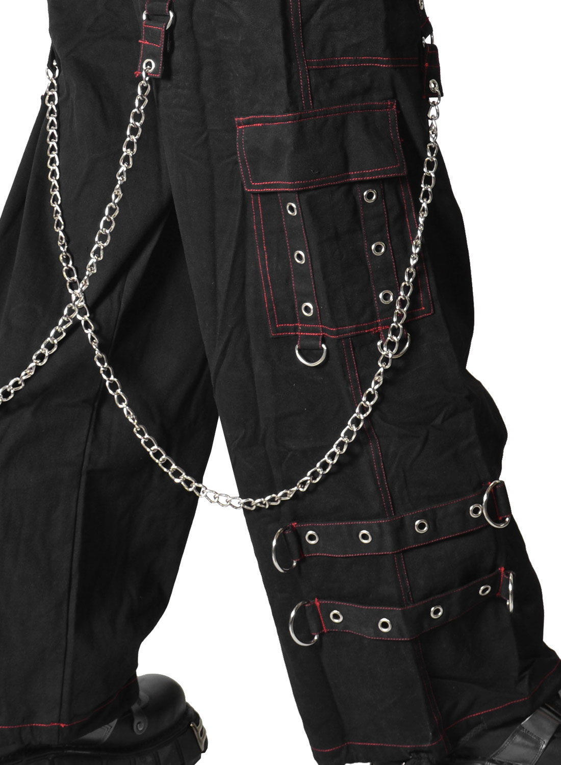 Bukser med metalkant i rød - Billede 6