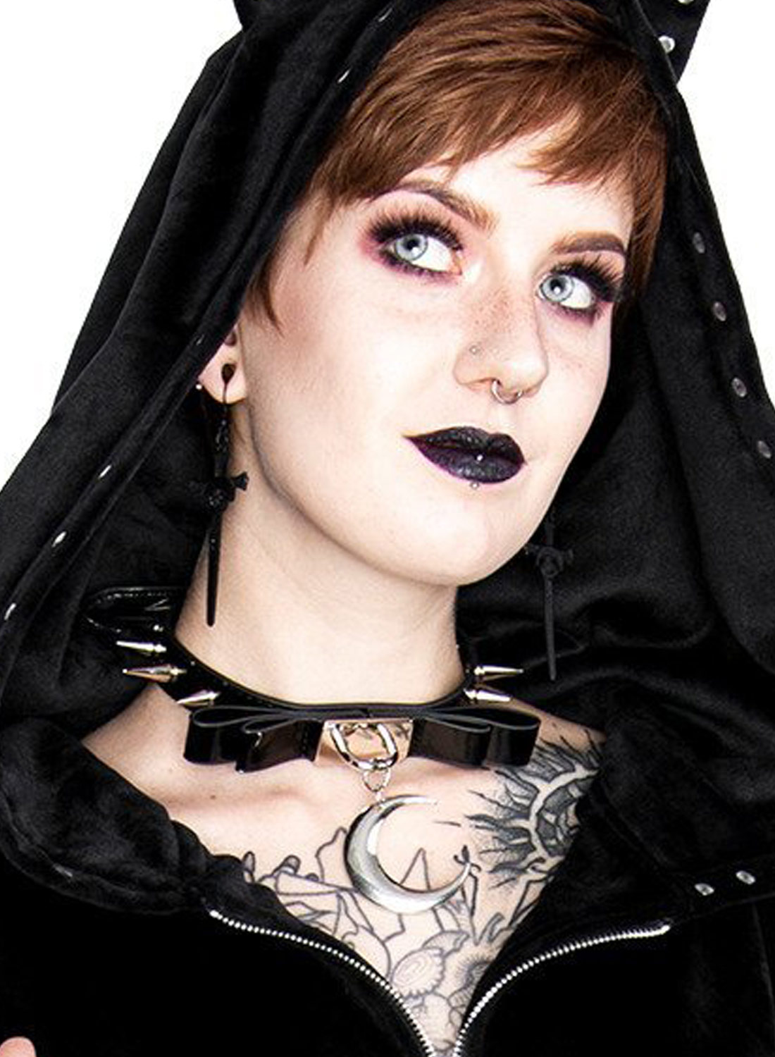 Vegansk halskæde med bue og måne