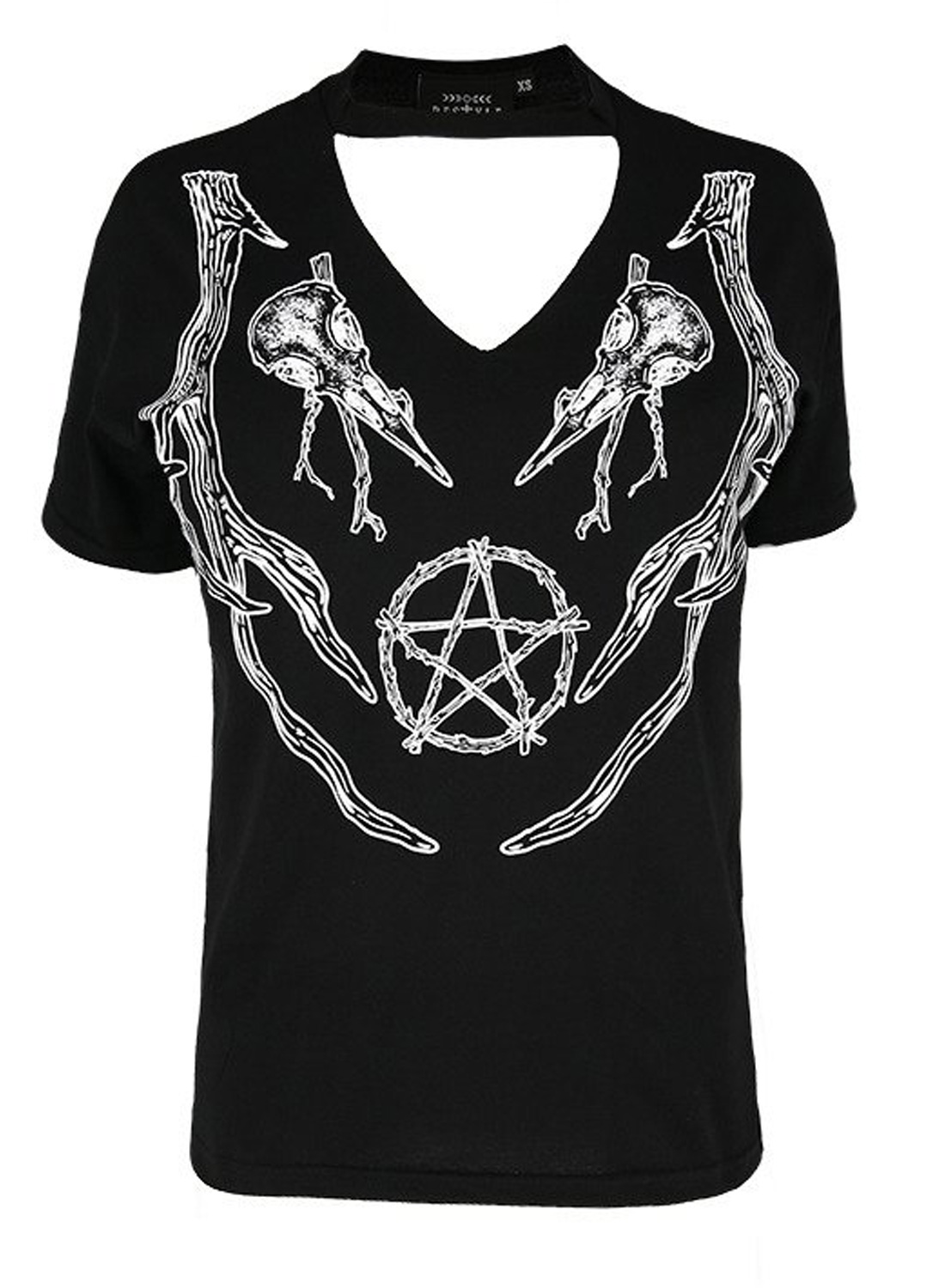 Choker T-shirt Sort Pagan