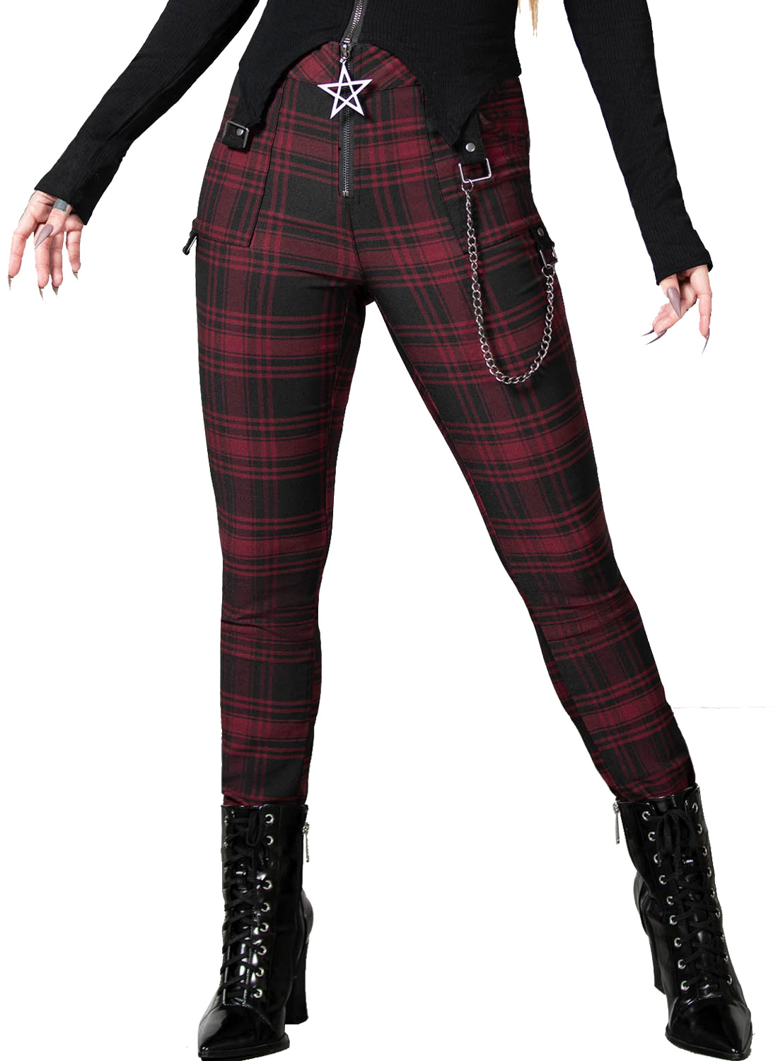 Tartanarkistbukser Crimson