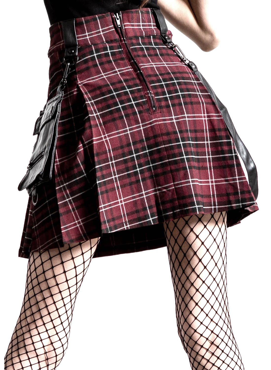 Gunner Plisseret Nederdel Rød