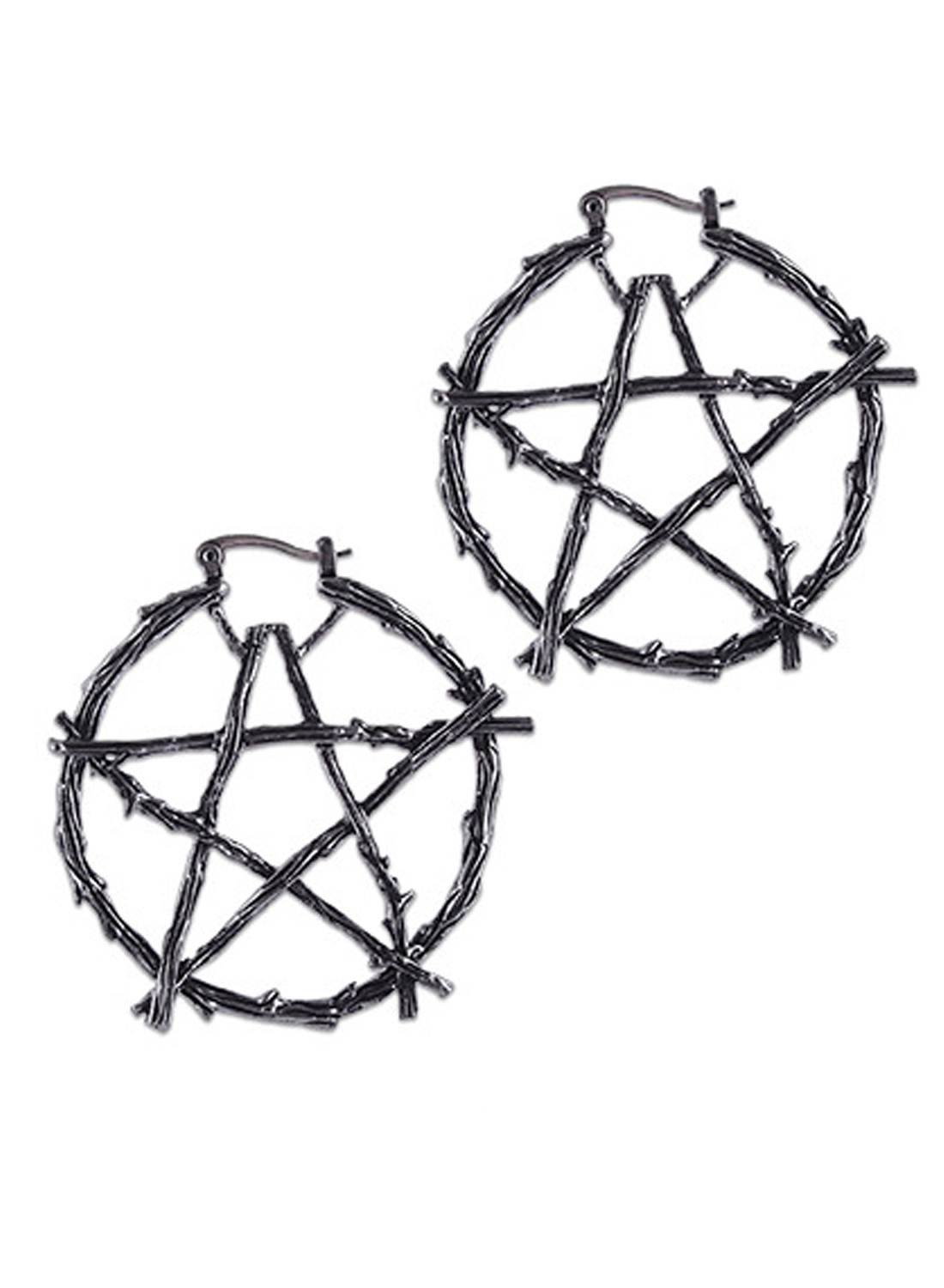 Pentagram Hoop Øreringe