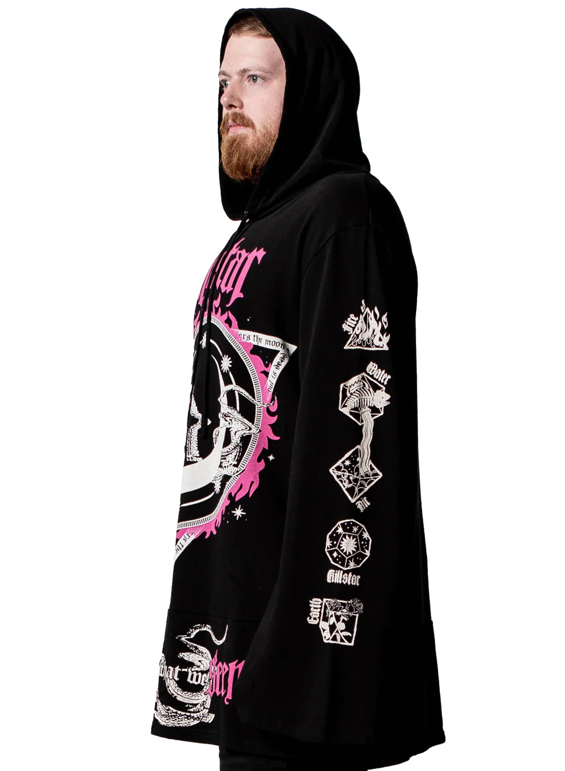 Meditere Lang Hættetrøje