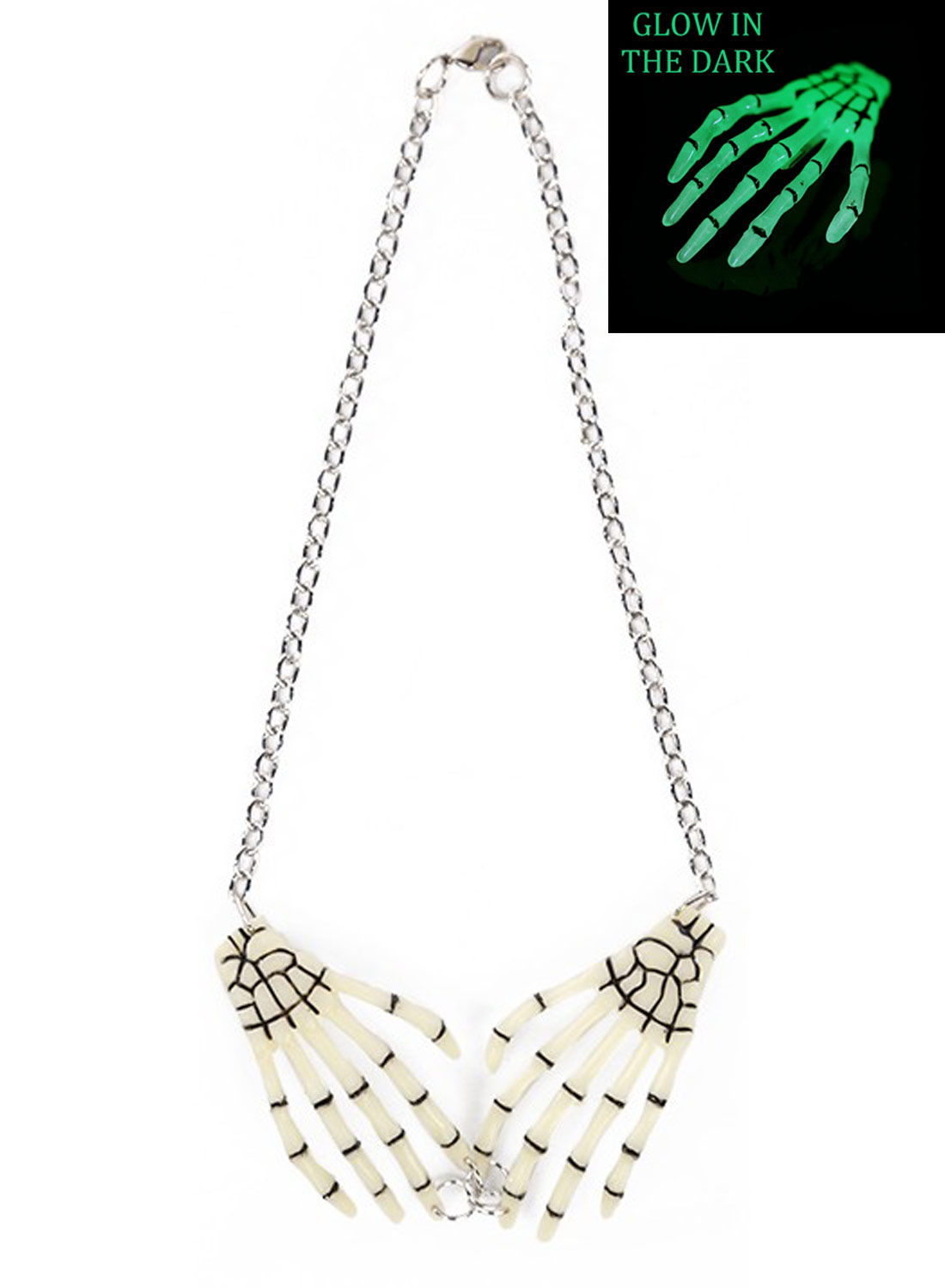 Skelethænder lyser i mørket