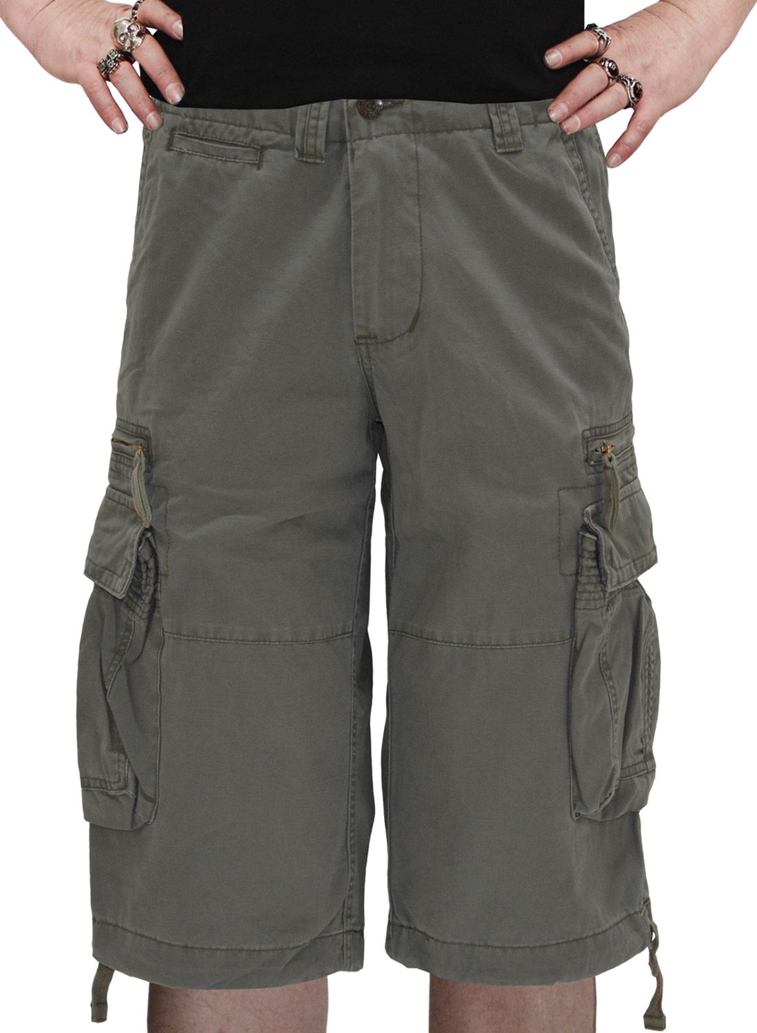 Grønne Cargo Shorts