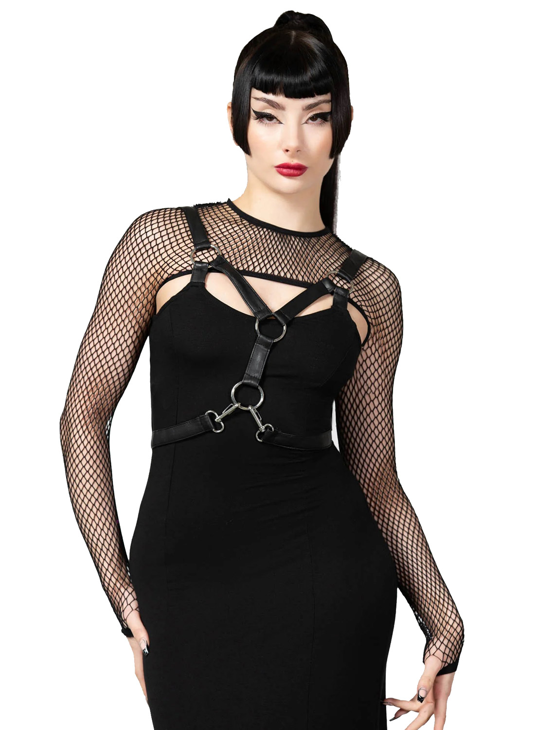 Bite Me Fiskenet Bolero Top.