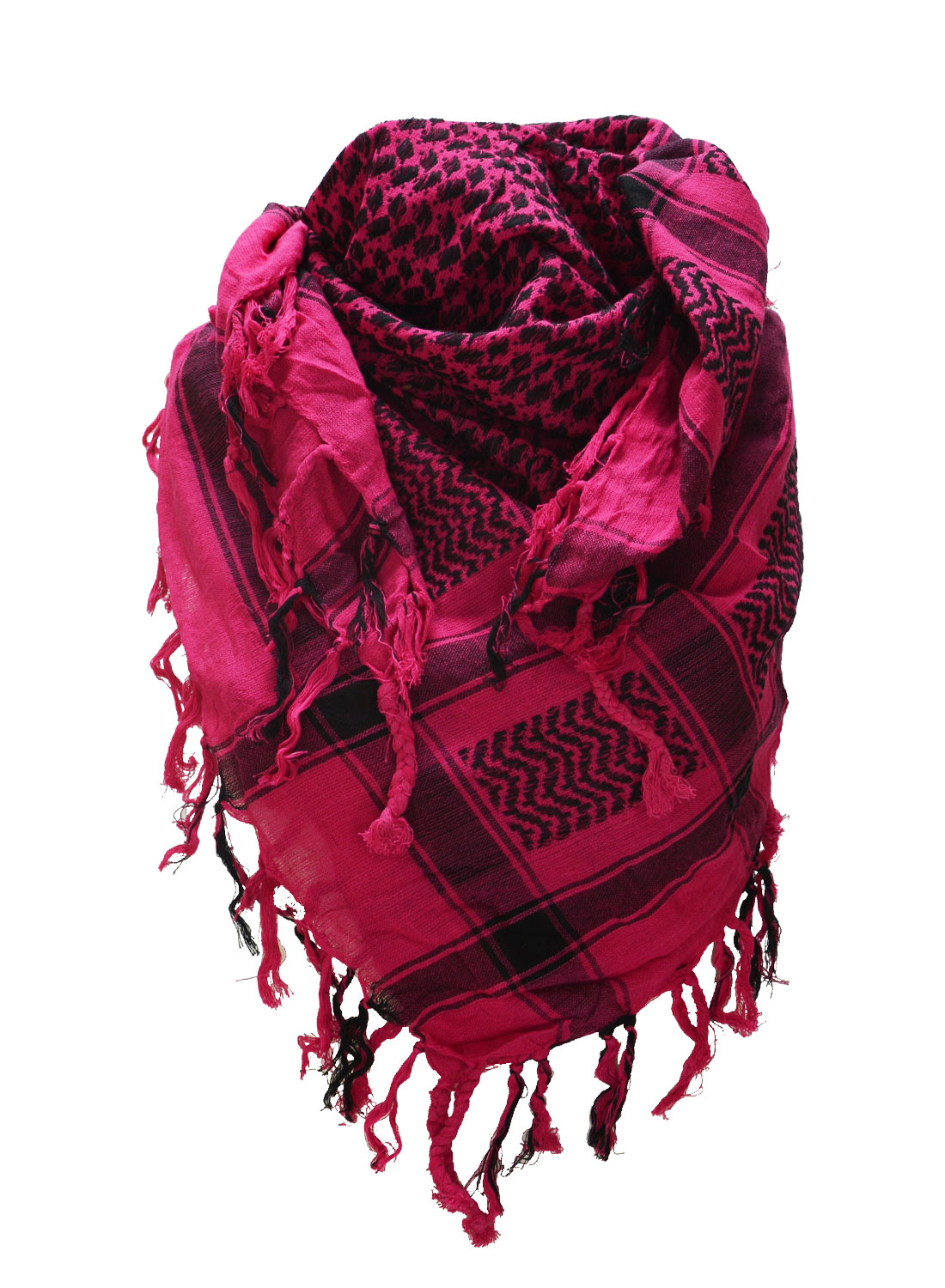 Keffiyeh Fuchsia og Sort