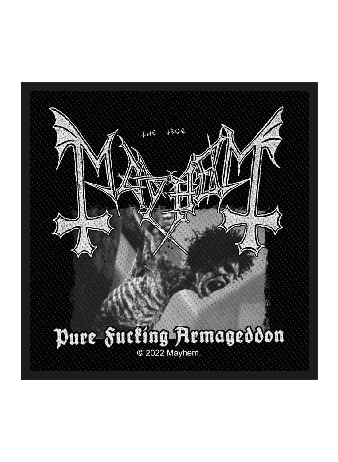 Mayhem Pure Fucking Armageddon-mærke