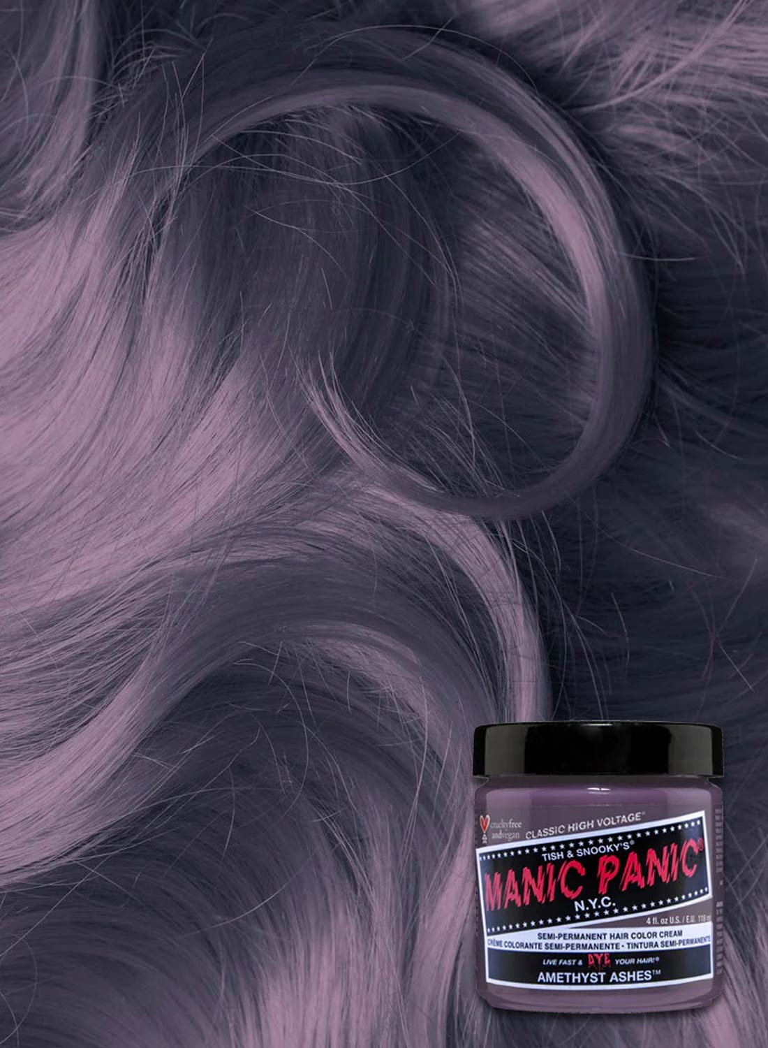 Klassisk ametyst aske