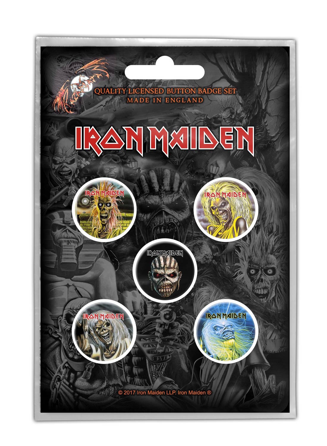 Iron Maiden Face Eddie Badge-pakke