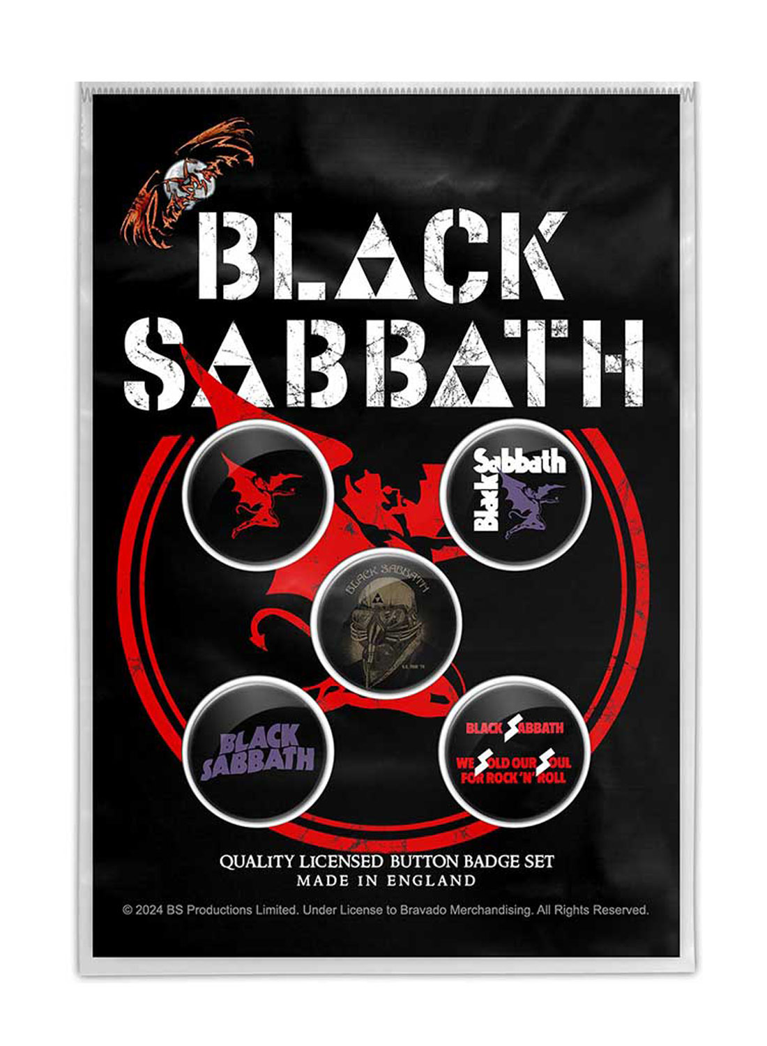 Black Sabbath Red Devil Badge-pakke