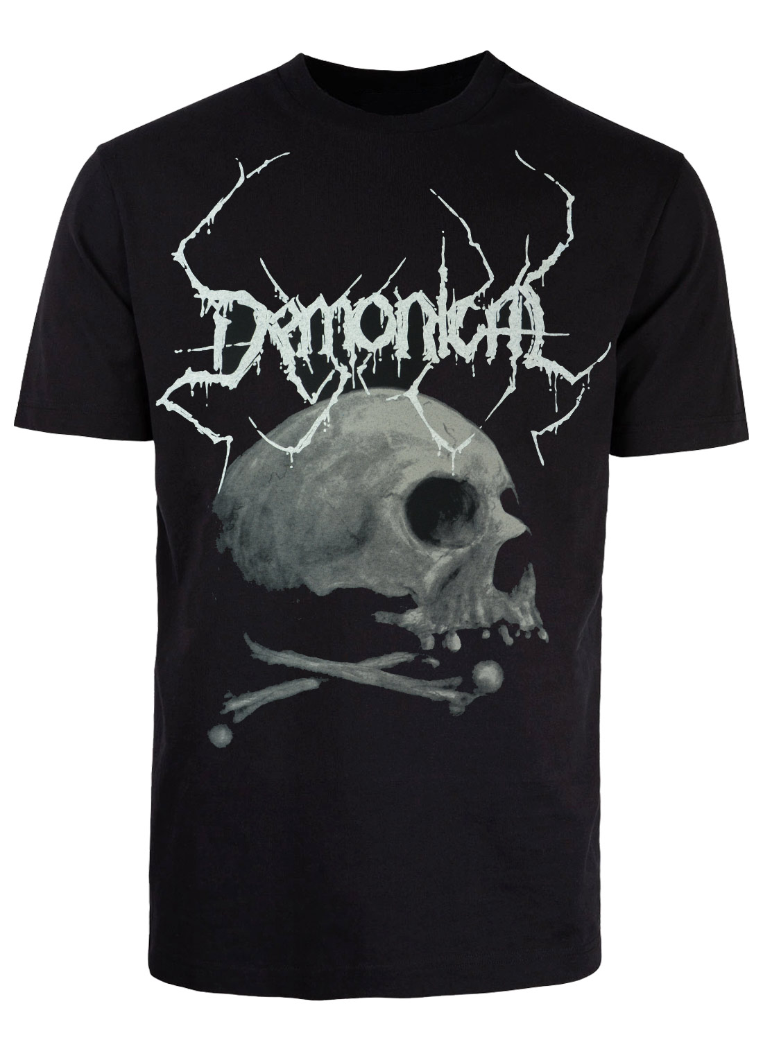 Dæmonisk svensk dødsmetal T-shirt