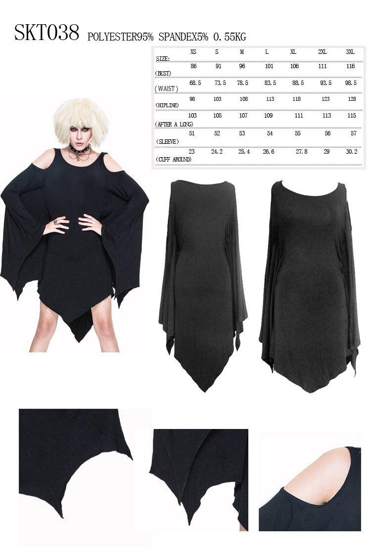 Gothic Bat Dress Top