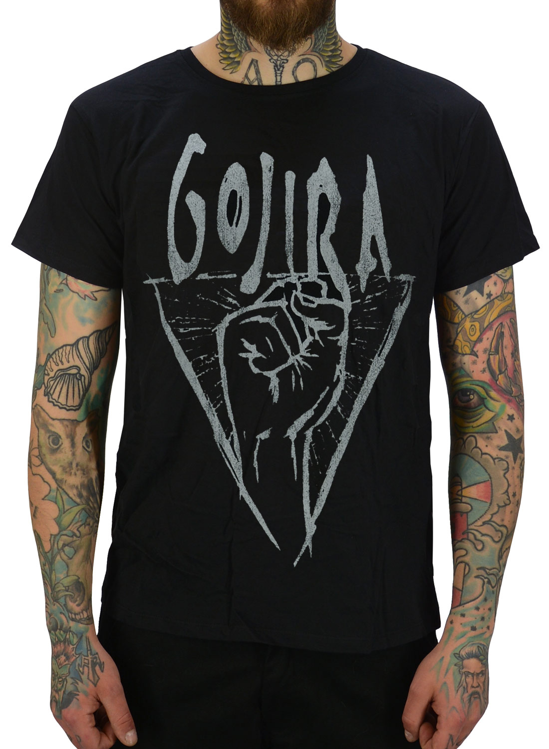 Gojira Grå Power Glove T-shirt
