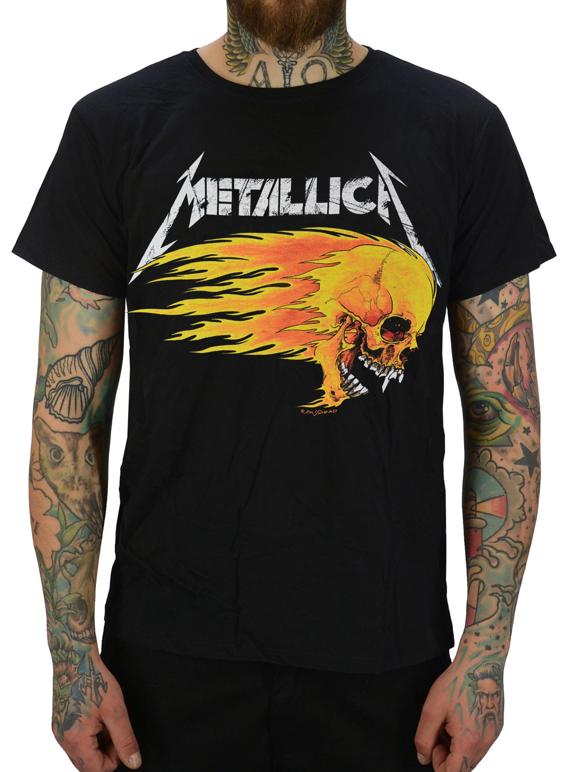 Metallica Flaming Skull T-shirt