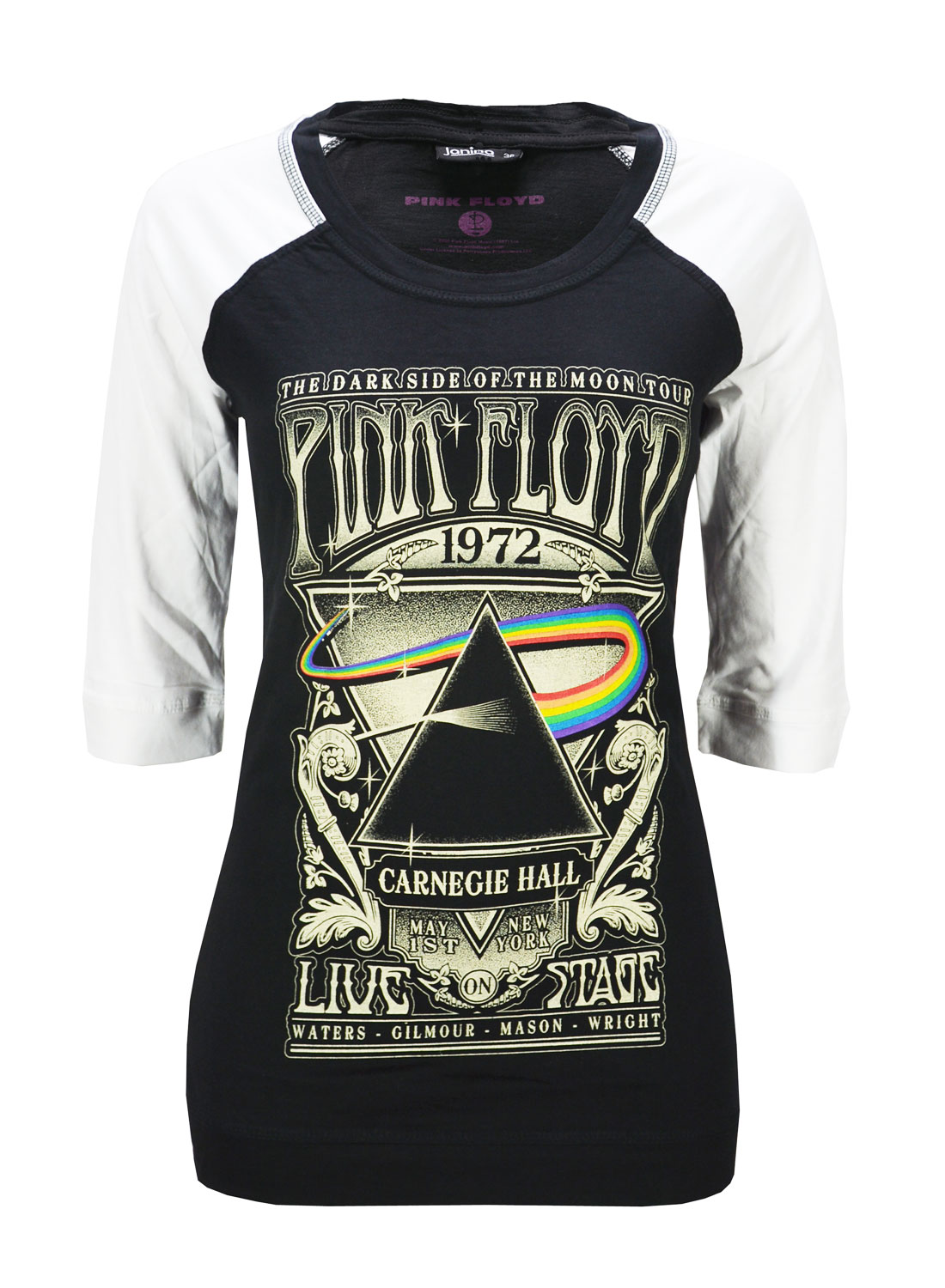Pink Floyd 3/4 baseballtop til piger