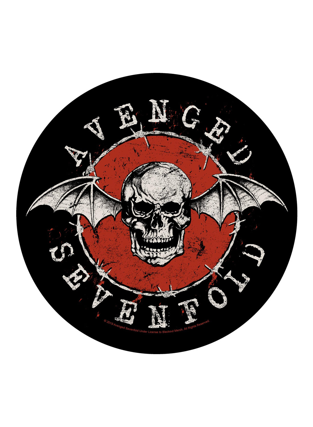 Avenged Sevenfold Distressed Skull Rygmærke