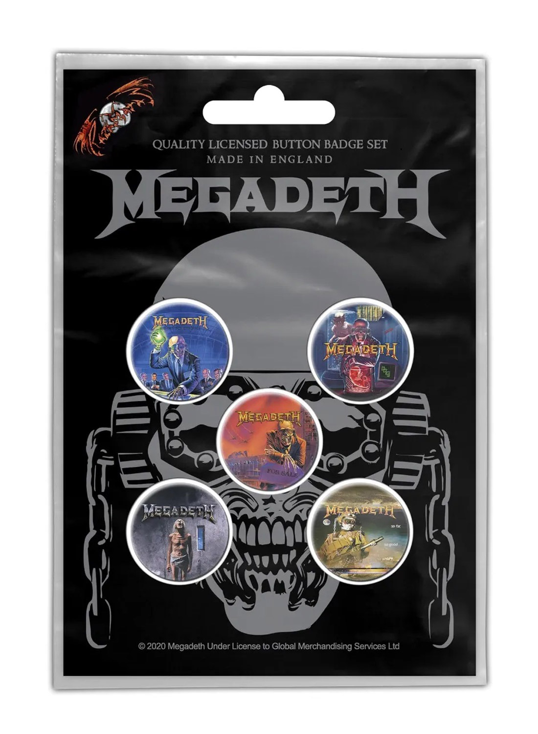 Megadeth Vic Rattlehead Badge-pakke