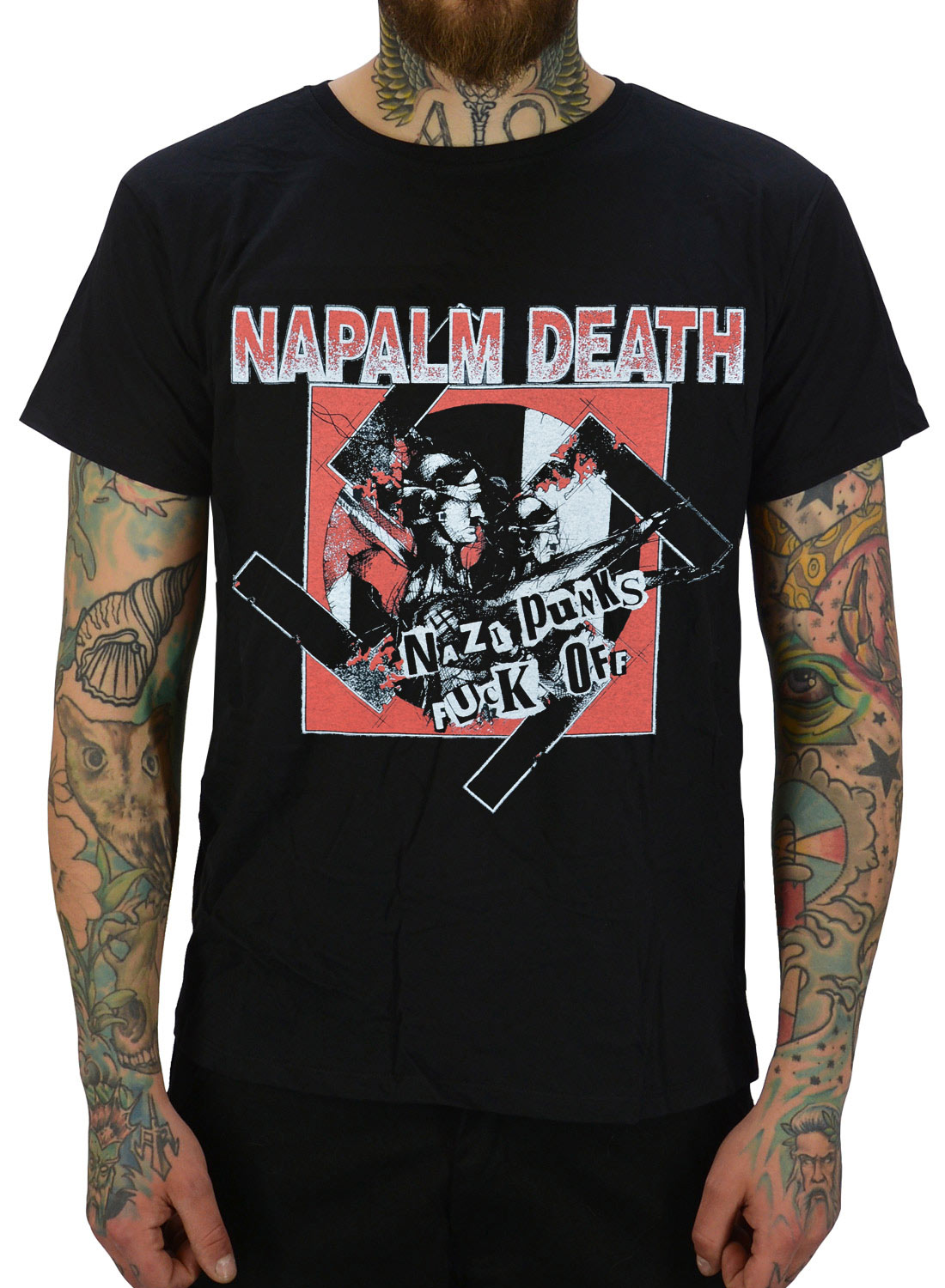 Napalm Death Nazi Punks Fuck Off T-shirt
